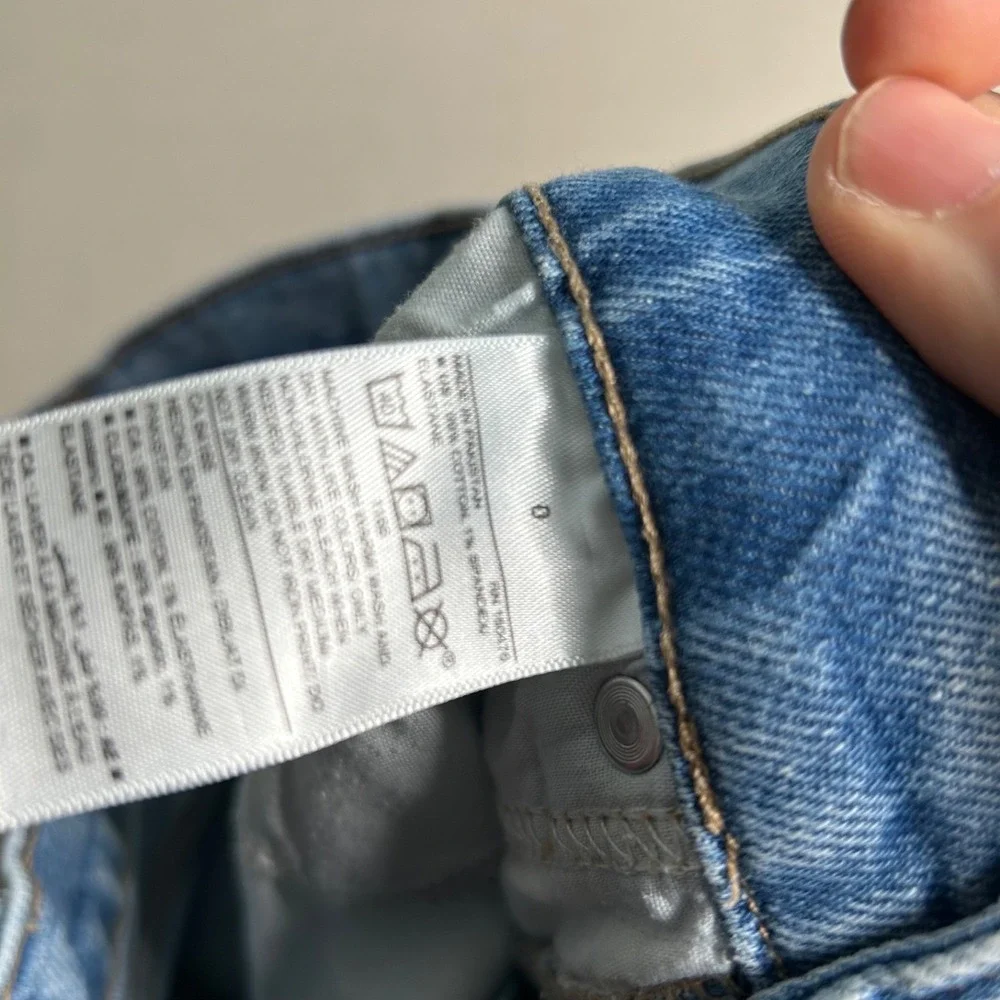 Old Navy Jeans‎ Womens 0 Erin Boyfriend Raw Hem High Rise Crop Denim